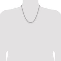 Sterling Silver 3.5mm Diamond-cut Square Spiga Chain