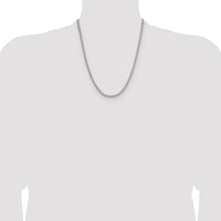 Sterling Silver 3.5mm Diamond-cut Square Spiga Chain