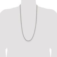 Sterling Silver 3.5mm Diamond-cut Square Spiga Chain