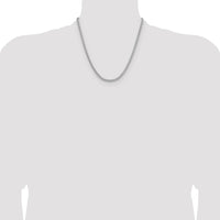 Sterling Silver Rhodium-plated 3.5mm Diamond-cut Square Spiga Chain