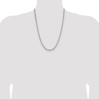 Sterling Silver Rhodium-plated 3.5mm Diamond-cut Square Spiga Chain