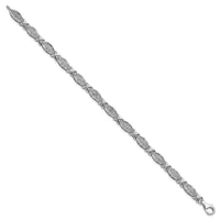 Sterling Silver Rhodium-plated Diamond Bracelet