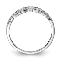 Sterling Silver Rhodium Plated Diamond Band