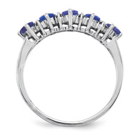 Sterling Silver Rhodium Tanzanite & Diam. Ring