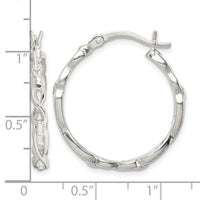 Sterling Silver Infinity Design Hoop Earrings