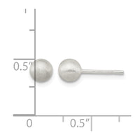 Sterling Silver Polished 5mm Laser-cut Post Earrings