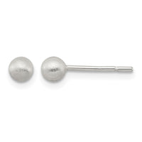 Sterling Silver Polished 4mm Laser-cut Post Earrings