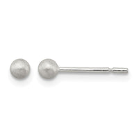 Sterling Silver Polished 3mm Laser-cut Post Earrings