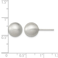 Sterling Silver Polished 10mm Laser-cut Post Earrings