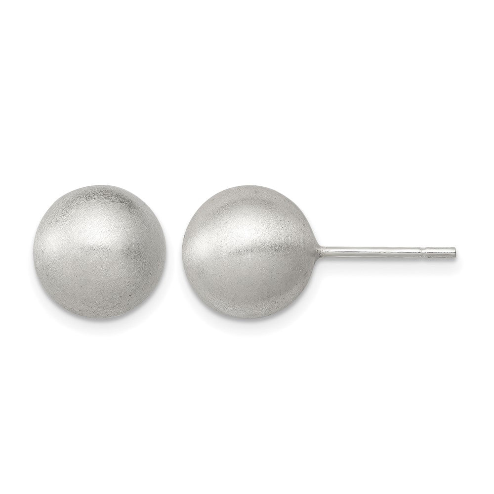 Sterling Silver Polished 10mm Laser-cut Post Earrings