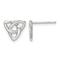 Sterling Silver Polished Celtic Knot Post Earrings