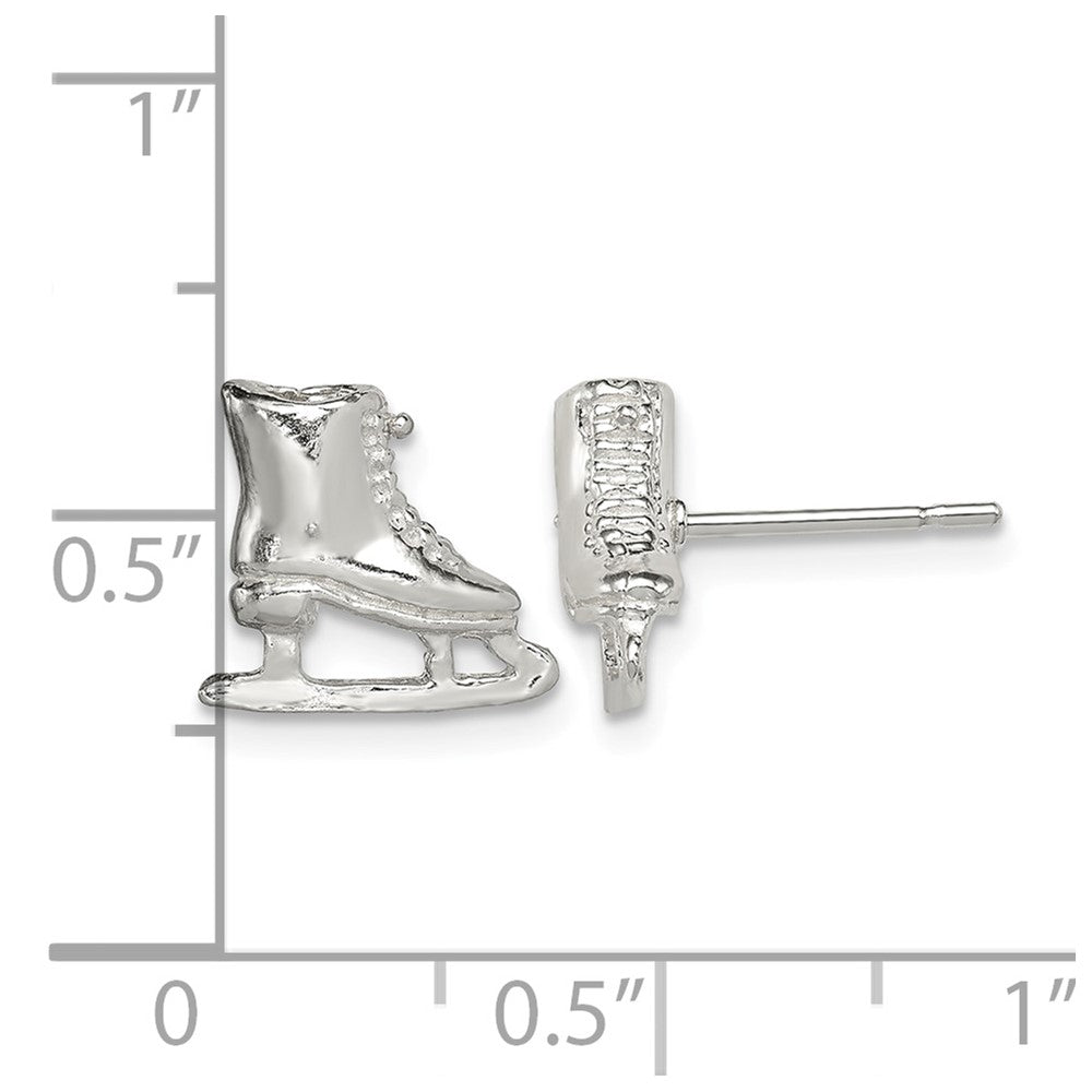 Sterling Silver Ice Skate Mini Earrings