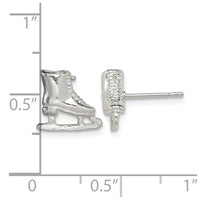 Sterling Silver Ice Skate Mini Earrings