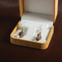 Sterling Silver Polished FWC Pearl, Crystal & Smoky Quartz Dangle Earrings