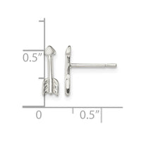 Sterling Silver Polished Arrow Post Earrings