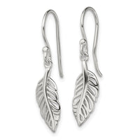 Sterling Silver Leaf Dangle Earrings