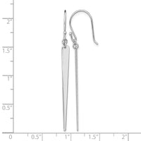 Sterling Silver Rhodium-plated Polished Spike Dangle Earrings