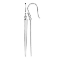 Sterling Silver Rhodium-plated Polished Spike Dangle Earrings