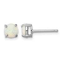 Sterling Silver Rhodium-plated White/Pink/Blue Created Opal Set/3 Earrings