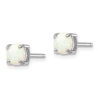 Sterling Silver Rhodium-plated White/Pink/Blue Created Opal Set/3 Earrings