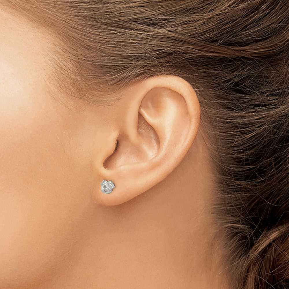 Sterling Silver Love Knot Post Earrings