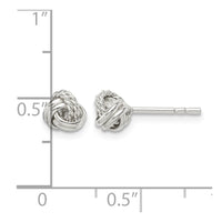 Sterling Silver Love Knot Post Earrings