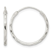 Sterling Silver Polished D/C Endless Hoop Earrings