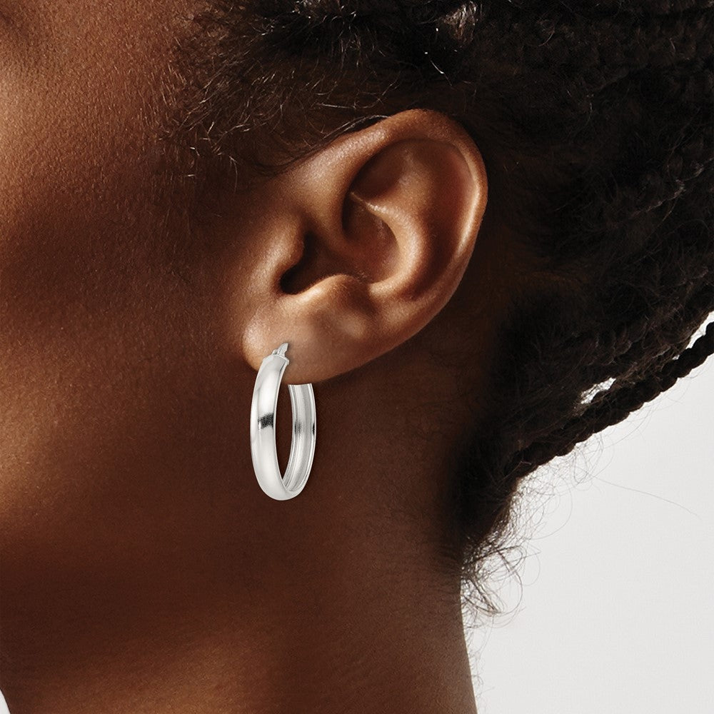 Sterling Silver Polished Hoop Earrings