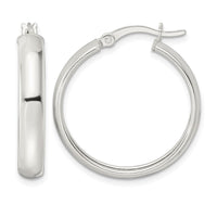 Sterling Silver Polished Hoop Earrings