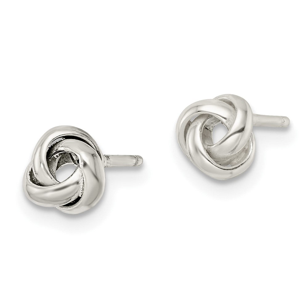 Sterling Silver Polished Love Knot Post Earrings