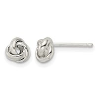 Sterling Silver Polished Love Knot Post Earrings