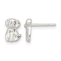 Sterling Silver Polished Puppy Post Earrings