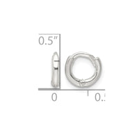 Sterling Silver Polished Hinged Hoop Earrings