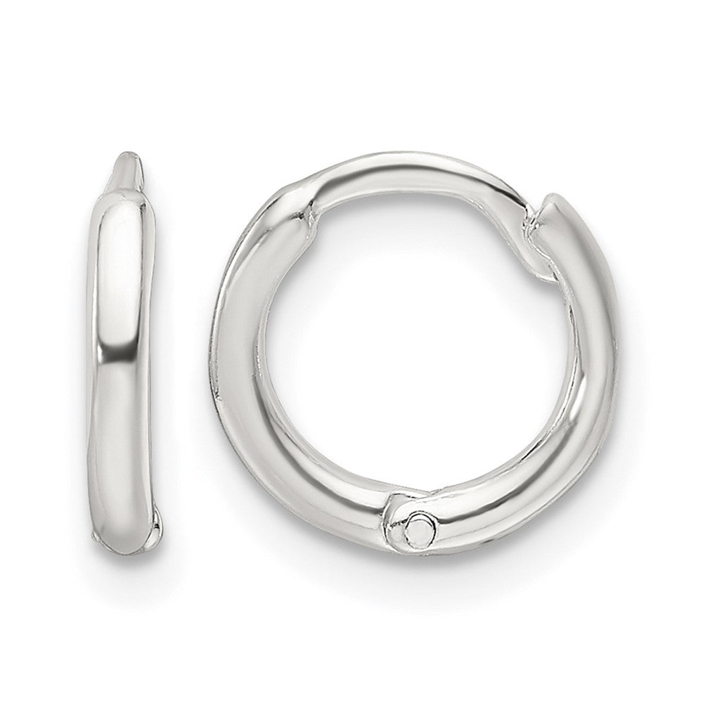 Sterling Silver Polished Hinged Hoop Earrings
