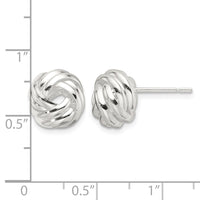Sterling Silver Polished Love Knot Post Earrings