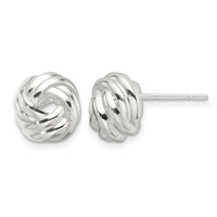 Sterling Silver Polished Love Knot Post Earrings