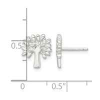 Sterling Silver E-Coating Polished Tree Post Earrings