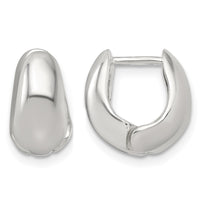Sterling Silver Polished Tapered Hinged Hoop Earrings