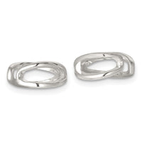 Sterling Silver Polished Criss Cross Pair of Ear Cuffs