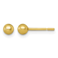 Sterling Silver Gold-tone Polished 3.75mm Ball Post Earrings