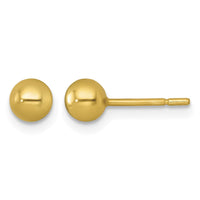 Sterling Silver Gold-tone Polished 4.75mm Ball Post Earrings