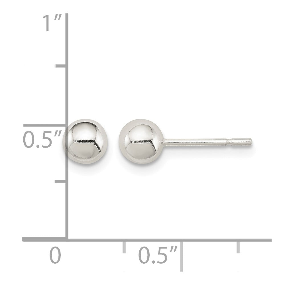 Sterling Silver 5mm Ball Earrings