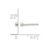 Sterling Silver Polished 2mm Ball Earrings