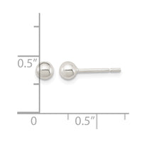 Sterling Silver 4mm Ball Earrings