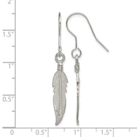 Sterling Silver Feather Earrings