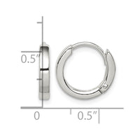 Sterling Silver Round Hinged Hoop Earrings
