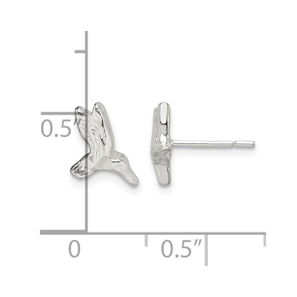 Sterling Silver Hummingbird Post Earrings