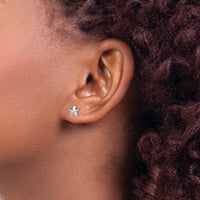 Sterling Silver Polished Star Post Earrings