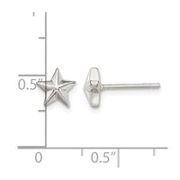 Sterling Silver Polished Star Post Earrings