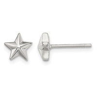 Sterling Silver Polished Star Post Earrings
